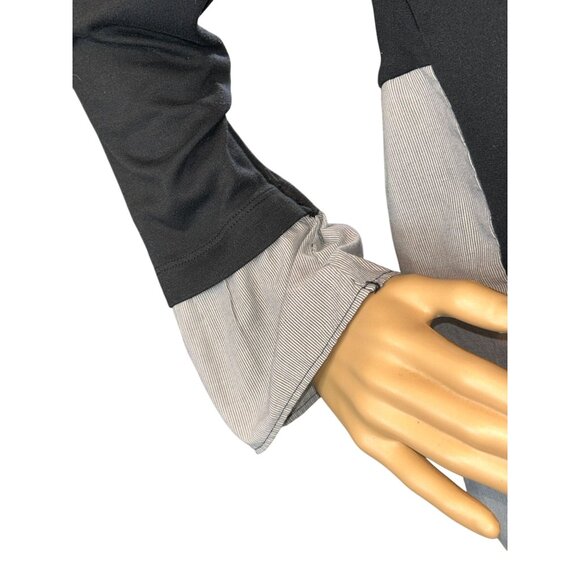 Loft Womens Mixed Media Sweater Blouse Size S Preppy Sloanie Academia - Picture 8 of 11